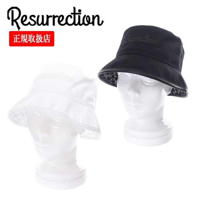 【26SS】Resurrection レザレクション SYNTHETIC LEATHER BRIM BUCKET HAT / シンセティックレザーブリム バケットハット スポーツ ゴルフ 雑貨 帽子 ぼうし アウトドア 夏 日差し対策 紫外線対策 ギフト プレゼント コンペ ラウンド メンズ レディース 正規品 M-L BF12HAT01｜MOMENTIMODA