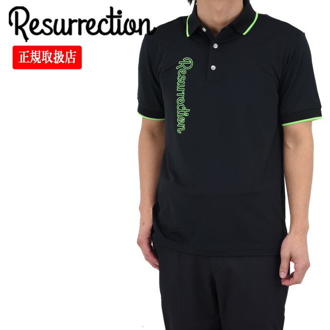 【26SS】Resurrection レザレクション NEON POLO / ネオンシリーズ ブランドロゴ ポロシャツ ファッション スポーツ アウトドア カジュアル トップス 半袖 ネオン 東京 大人 UVカット ストレッチ性 ギフト コンペ ラウンド メンズ ゴルフ ウェア 正規品 M-XL BF12PS21-M*