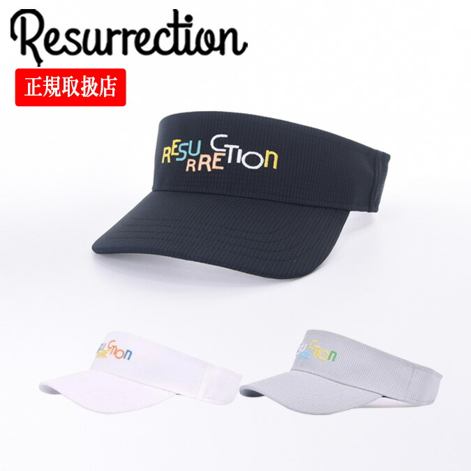 【26SS】Resurrection レザレクション COLORFUL LOGO SUN VISOR / カラフルロゴ刺繍 サンバイザー ファッション スポーツ ゴルフ 雑貨 帽子 カジュアル アウトドア レジャー 紫外線対策 ギフト プレゼント コンペ ラウンド レザレクション 帽子 正規品 FREE BF12SV03