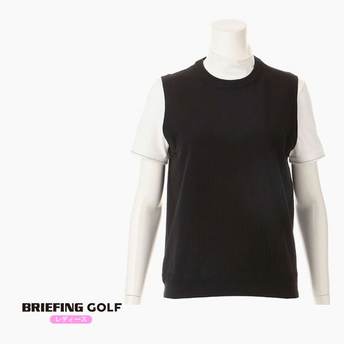 【SALE】【24AW】【レディース】BRIEFING GOLF ブリーフィング ゴルフ WOMEN'S WR MESH CREWNECK KNIT VEST / メッシュ クルーネックニット ベスト スポーツ ゴルフ トップス アウター超撥水性 機能 快適 レディース ゴルフ ウェア 正規品 XS-S BRG241W12｜MOMENTIMODA