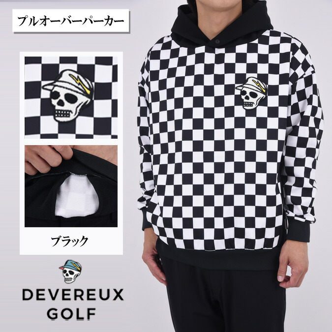 DEVEREUXGOLF デヴァローゴルフ シグネチャーパッチクルーネック 長袖 DEVEREUXGOLF デヴァローゴルフ シグネチャーパッチクルーネック