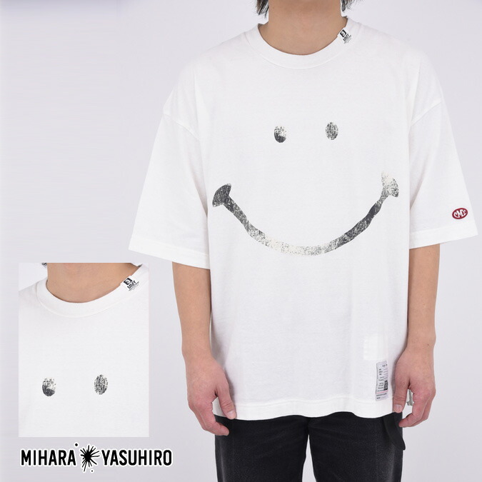 ミハラヤスヒロ ドッキングシャツ カットソー 半袖 クルーネック シアー 花柄 Maison MIHARA YASUHIRO 24-25AW ドッキングシャツスタイリング