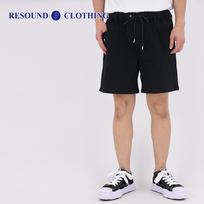 【SALE】RESOUND CLOTHING リサウンド クロージング DENIM JERSEY SHORTS / ジャージーンズ ショートパンツ リラックス 定番 ストリート ライトオンス 染め 1-3 S-L RC36-HP-006|MOMENTIMODA