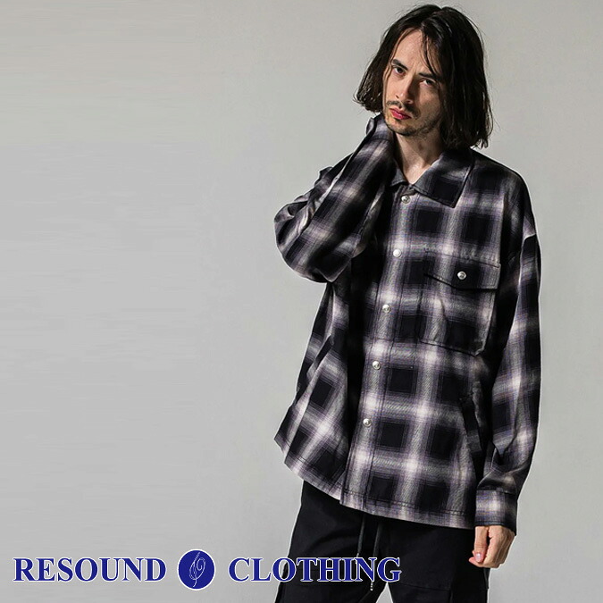 【26SS 39th】RESOUND CLOTHING リサウンド クロージング 50S CHECK JK / オーバーサイズ オンブレチェック CPOジャケット アクティブ 長袖 トップス シャツ アウトドア カジュアル レジャー オーバーサイズ クラシカル メンズ ウェア 正規品 1-2 S-M RC39-JK-007C｜MOMENTIMODA 27,170円