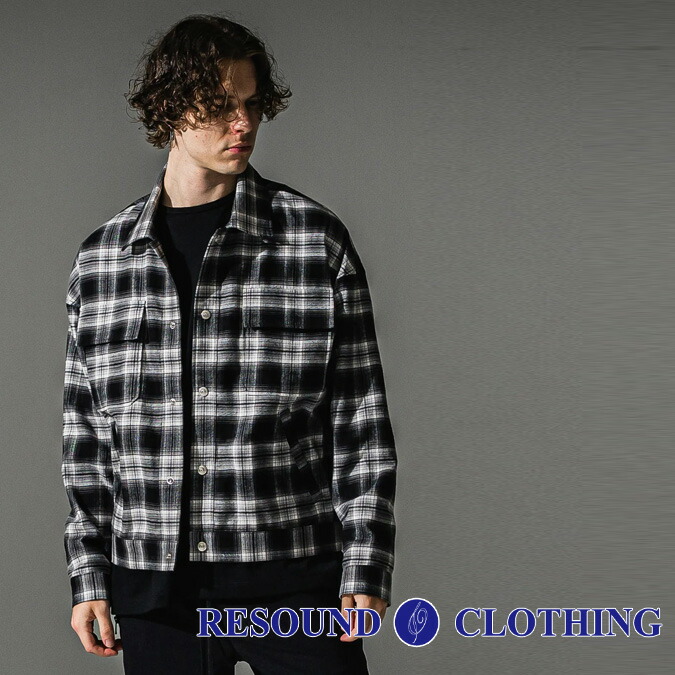【※予約※ 8月末頃入荷予定】RESOUND CLOTHING リサウンド クロージング check shirt JK / チェック柄シャツ トップス アクティブ アウトドア 長袖 カジュアル スポーツ ギフト メンズ ウェア 正規品 予約 1-3 S-L RC41-SH-003｜MOMENTIMODA