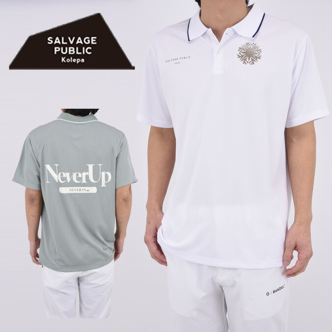 【2026SS】SALVAGE PUBLIC Kolepa サルベージ パブリック コレパ Hunakai Mesh Polo S/S（NeverUp） / メッシュ素材 バックプリント ポロシャツ ゴルフ 半袖 トップス アウトドア カジュアル コンペ ラウンド メンズ ゴルフ ウェア サルパ ウェア 正規品 S-L SVKS6016