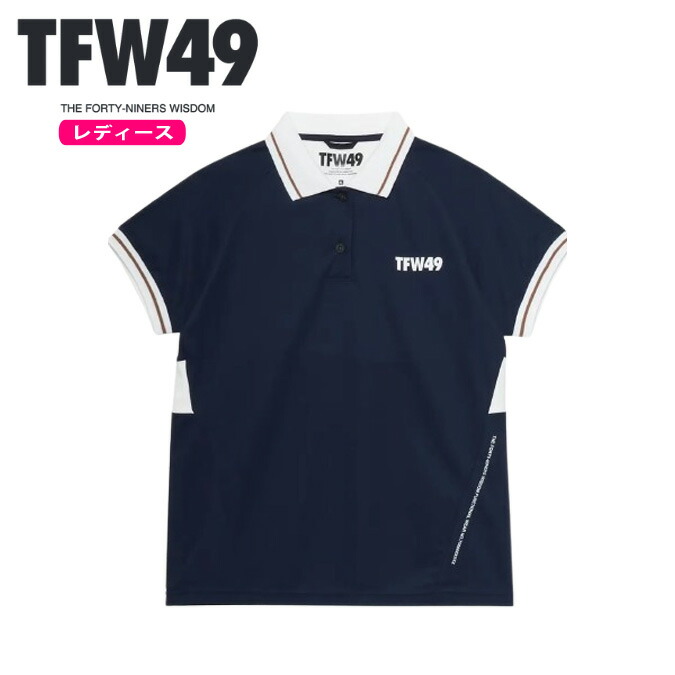 【SALE】【26SS】【レディース】 TFW49 ティーエフダブリュー フォーティーナイン ROF LINE POLO / ポロシャツ ゴルフ スポーツ 半袖 ウェア コンペ ラウンド TFW49 レディース ゴルフ ウェア tfw49 ウェア tfw49 レディース 正規品 S-M TL10261010｜MOMENTIMODA