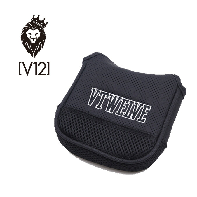 【26SS】V12 ヴィトゥエルブ PERFORATE PUTTER(MALET) / パーフォレイト パターカバー マレットタイプ ゴルフ スポーツ ゴルフアイテム 雑貨 カバー ギフト プレゼント コンペ 景品 ラウンド メンズ レディース 練習 ゴルフ場 保護 ロゴ ヘッドカバー 黒 PT用 V122610-AC19