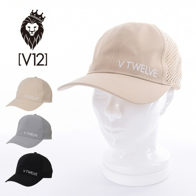【26SS】V12 ヴィトゥエルブ PUNCHED CAP / パンチングキャップ ゴルフ スポーツ 帽子 ファッション カジュアル アウトドア アクティブ 雑貨 キャップ ギフト コンペ 景品 ラウンド ランニング 屋外 日焼け対策 紫外線対策 運動 V12 ゴルフ 正規品 FREE V122610-CP10