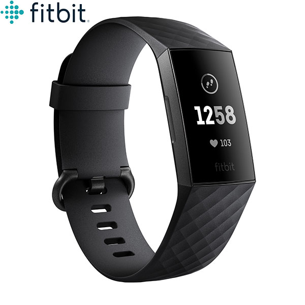 フィットビット [Fitbit] チャージ3 [Charge3] FB410GMBK-CJK ブラック スマートウォッチ フィットネス トラッカー シンプル おしゃれ ウェアラブル 健康 シェア 共有 親子 メンズ レディース