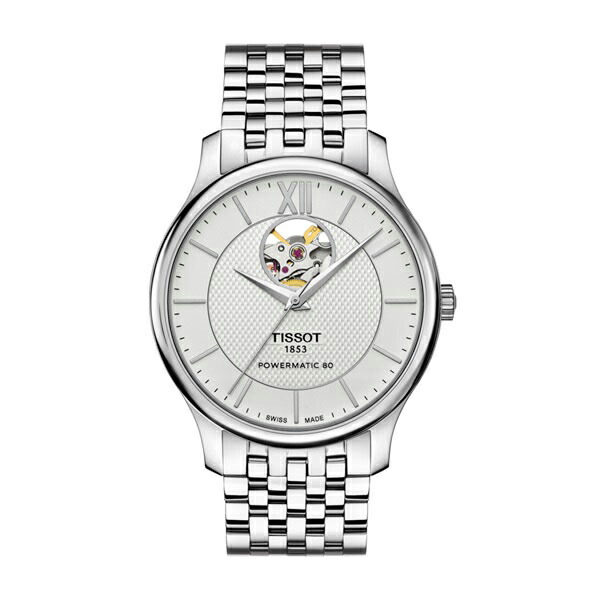 【無金利ローン可】 ティソ TISSOT TRADITION AUTOMATIC OPEN HEART T0639071103800 メンズ 腕時計 時計[ラッピング無料 内祝い ギフト]｜ISHIDA ONLINE