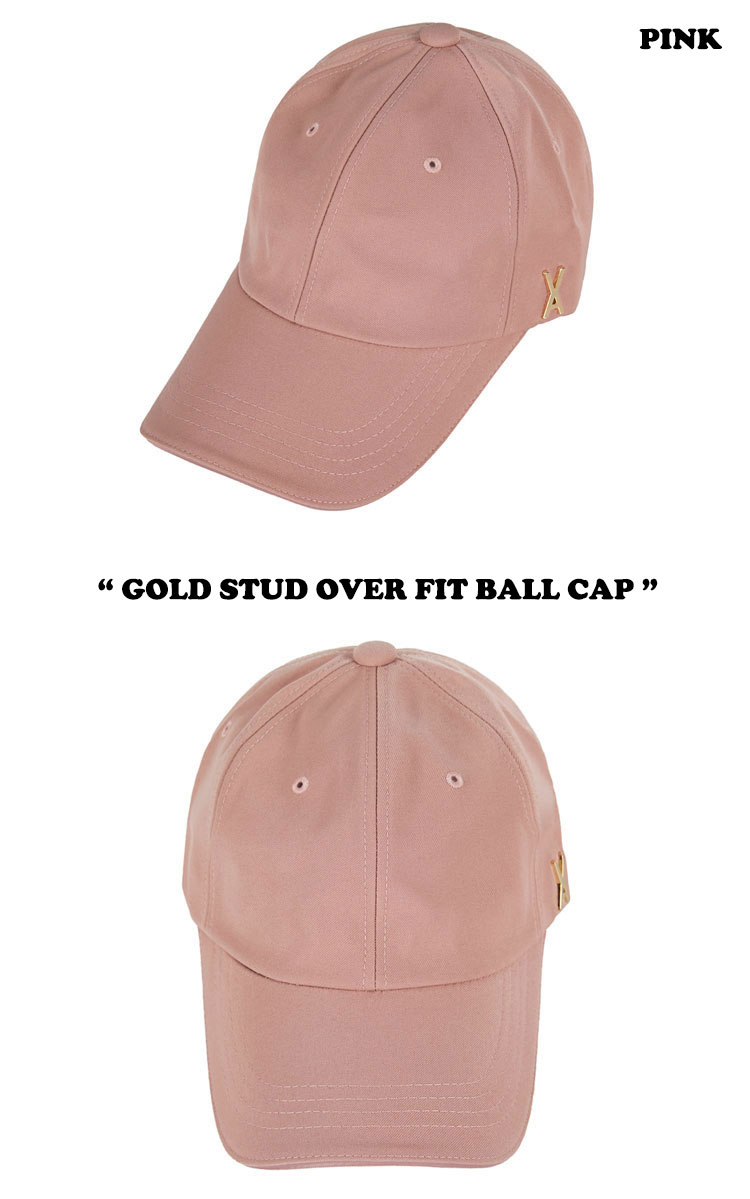 バザールキャップVARZARメンズレディースGOLDSTUDOVERFITBALLCAPゴールドスタッドロゴオーバーフィットボールキャップBEIGEベージュPINKピンクvarzar637/8ACC
