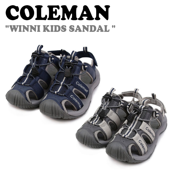 コールマン サンダル COLEMAN 男の子 女の子 WINNI KIDS SANDAL ウィニー キッズ サンダル NAVY ネイビー  GRAY グレー 1109734 シューズ GOLD TAIL 2020