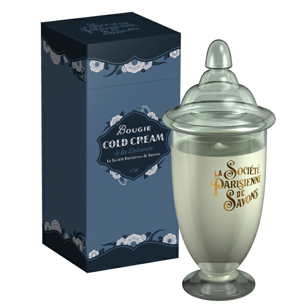 ParisienneDeSavons（パリジェンヌドゥサヴォン） グラスキャンドルLサイズ（ボックス入り）350g　コールドクリームCold Cream（4221）