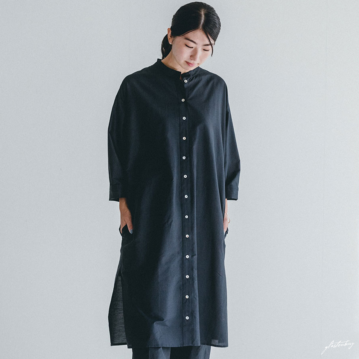 （miiThaaii）コットンシルク　ニーシャロングシャツ　ターコイズ（ミーターイー）（未試着品） 楽天市場】（miiThaaii）コットンシルク ニーシャロングシャツ