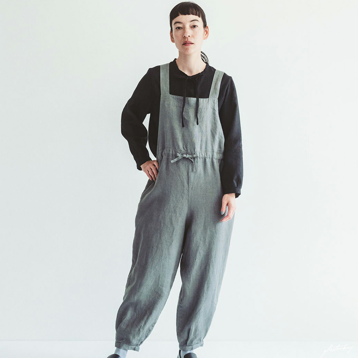 fog linen work. ダークブルーオールインワン 楽天市場】（fog linen work）ニーナ サロペット ブルーアドリア