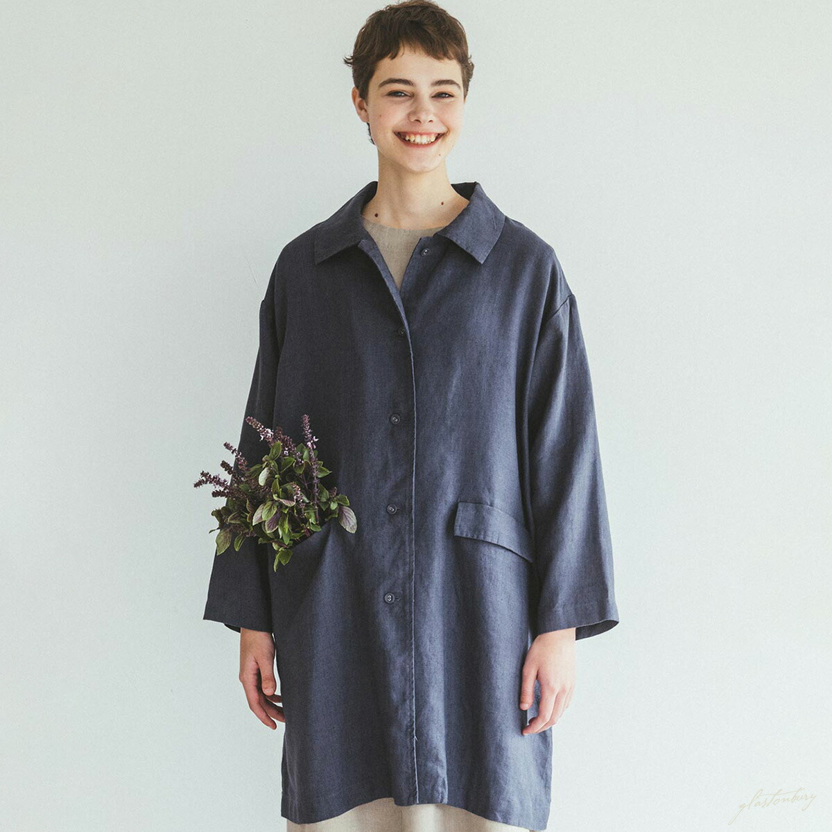 美品　fog linen work フォグリネンワーク フェンケ ジャケット Fog Linen Work（フォグリネンワーク）リネンジャケット