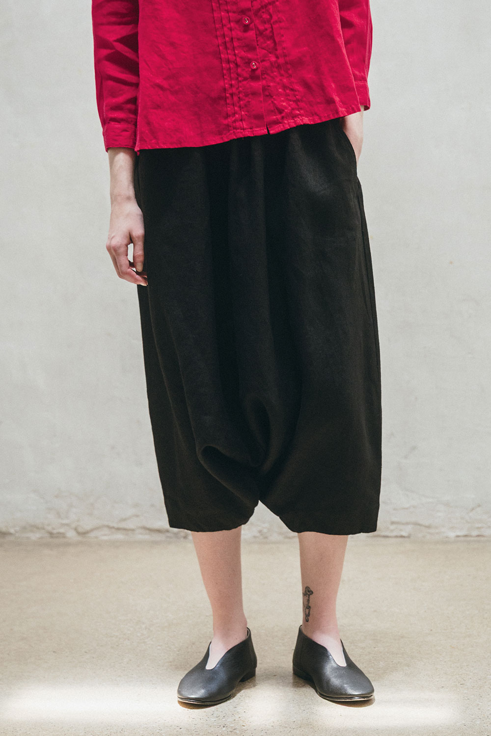 【クリアランスクーポン対象】フォグリネンワーク ソフィア パンツ ブラック 【未試着品】 fog linen work 【2025 FALL WEAR】