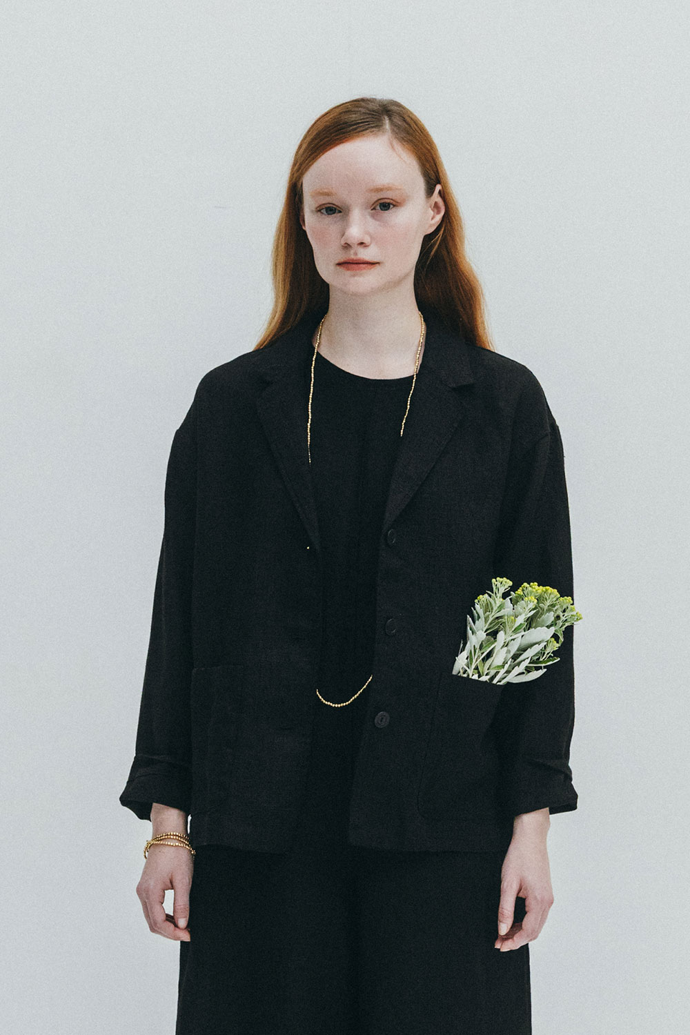【NEW 春】フォグリネンワーク ヴィヴィアン　ジャケット　ブラック【未試着品】リトアニア製 fog linen work 【2026 SPRING WEAR】（2026年3月～4月入荷予定） 22,110円