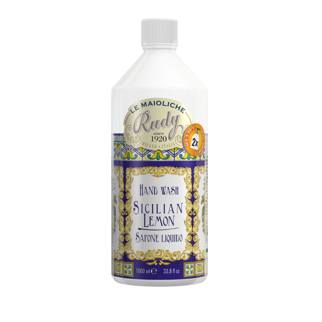 Rudy La Maioliche Hand Wash Refill リフィル１０００ｍＬ シチリアンレモン ルディ ラ マヨルカ リキッドソープ  ハンドウォッシュ Sicilian Lemon 卸売