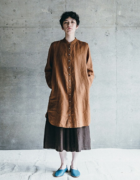 激安正規品 シャツ ブラウス フォグリネンワーク Work クレータ ロングシャツ ノアゼット Linen Fog Www Dgb Gov Bf