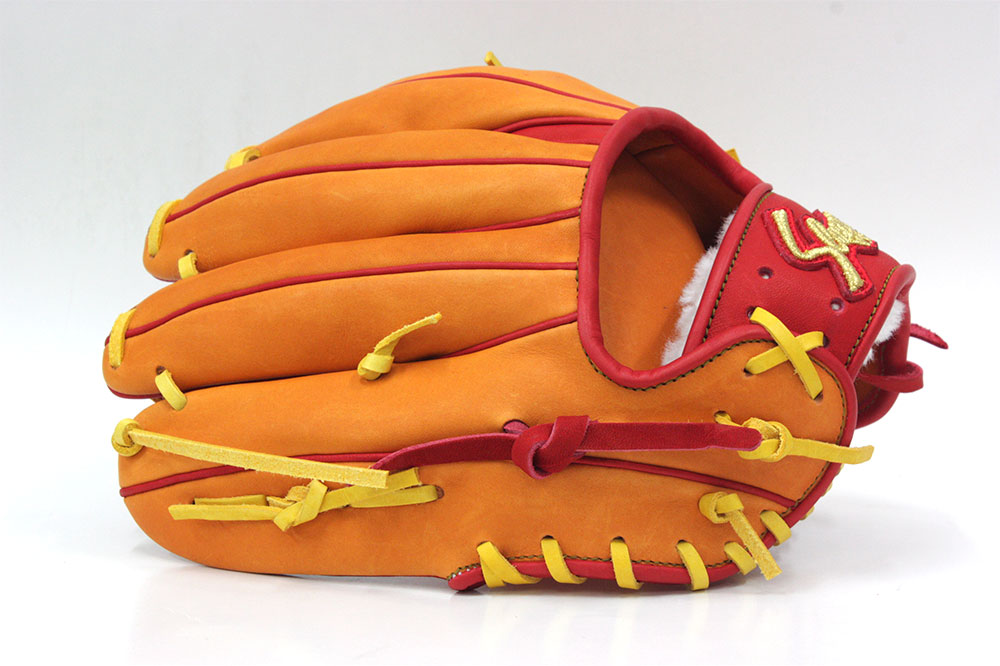 楽天市場 送料無料 久保田スラッガー 軟式 グローブ オーダー L7s3 W 29 K14ラベル Ksオレンジ レッド ショート サード用 湯もみ型付け券 ランドリー袋付き グローブ 野球 軟式 Gtk 型付けグラブ専門店gtk 楽天市場店