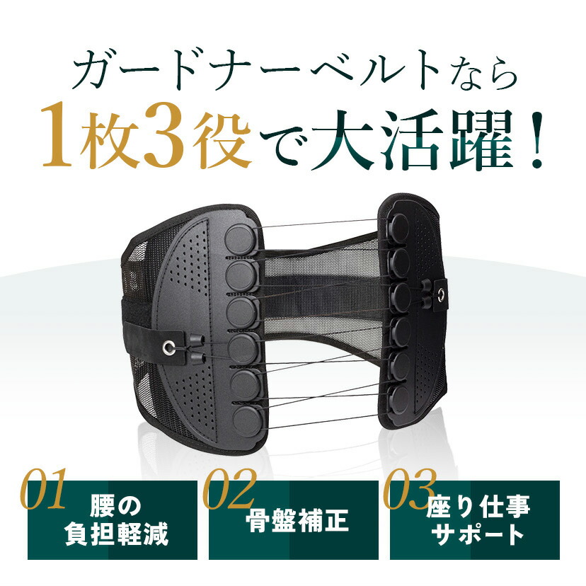 正規品】ガードナーベルト 腰用ベルト 骨盤サポーター