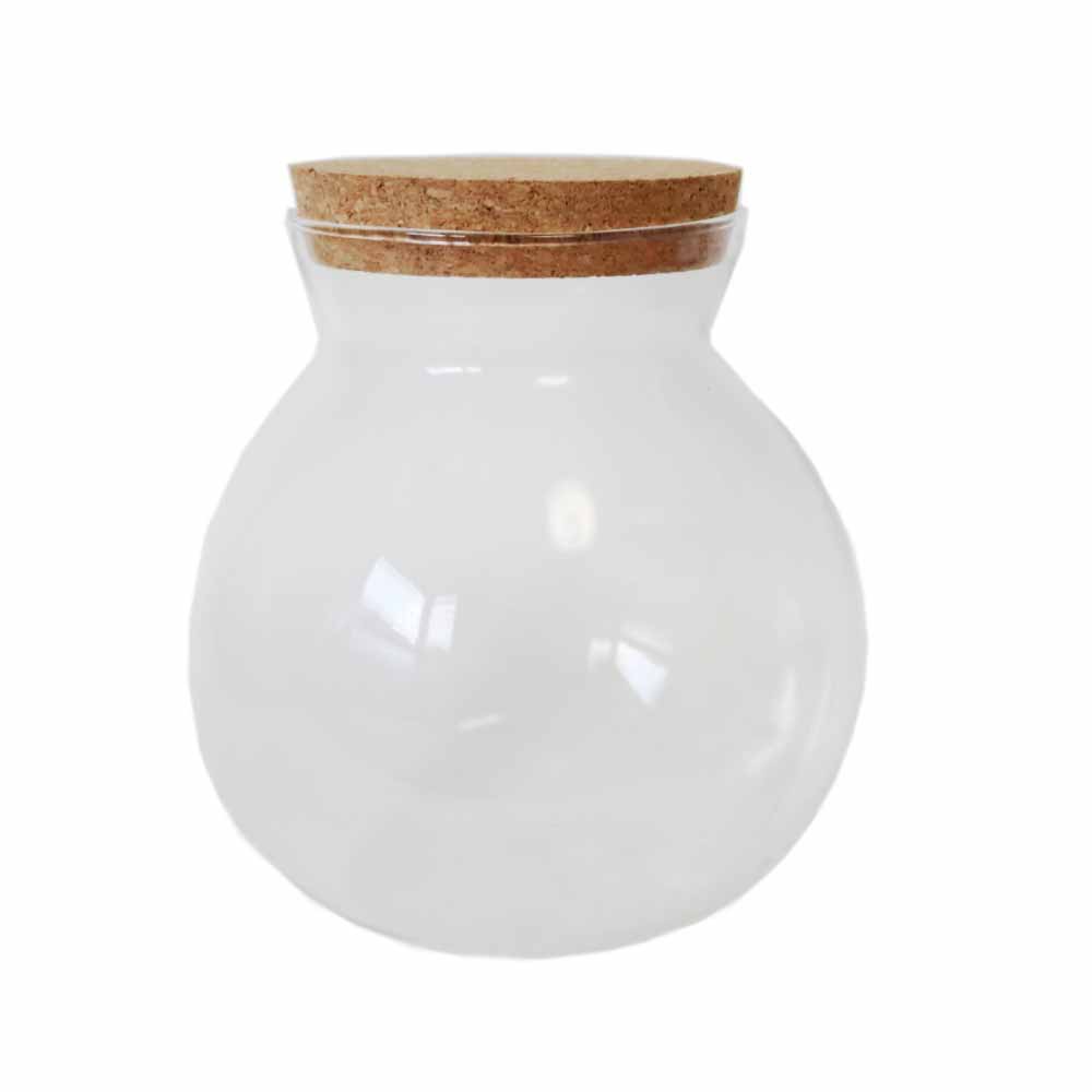 楽天市場 ガラス 花瓶 ボウル アクアリウム テラリウム 苔容器 コルク蓋付き 直径16cm Bf 16 ディスプレイ アートジャパン