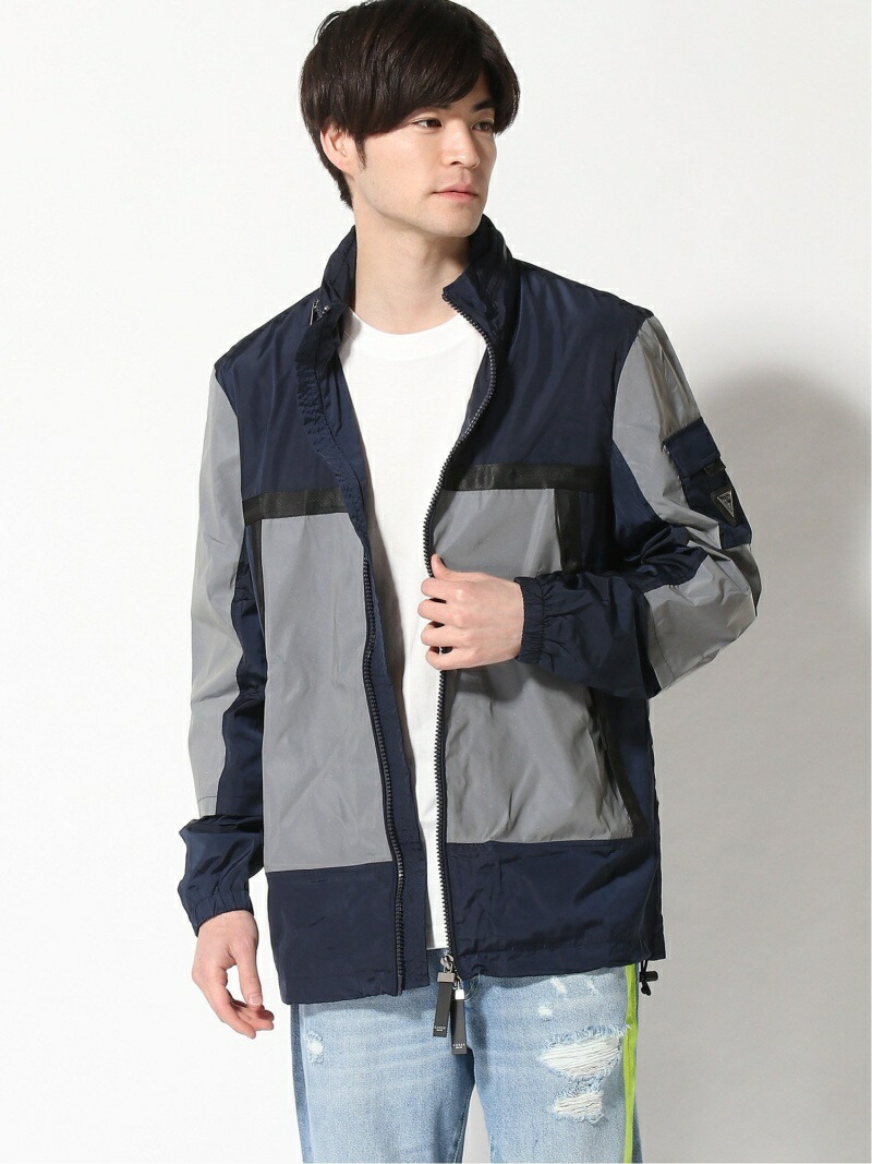大注目 メンズファッション コート ジャケット ゲス Guess Windbreaker M Color Block コート ジャケット Fashion ネイビー 送料無料 Rakuten コート ジャケットその他 Gs Louislegrand Com