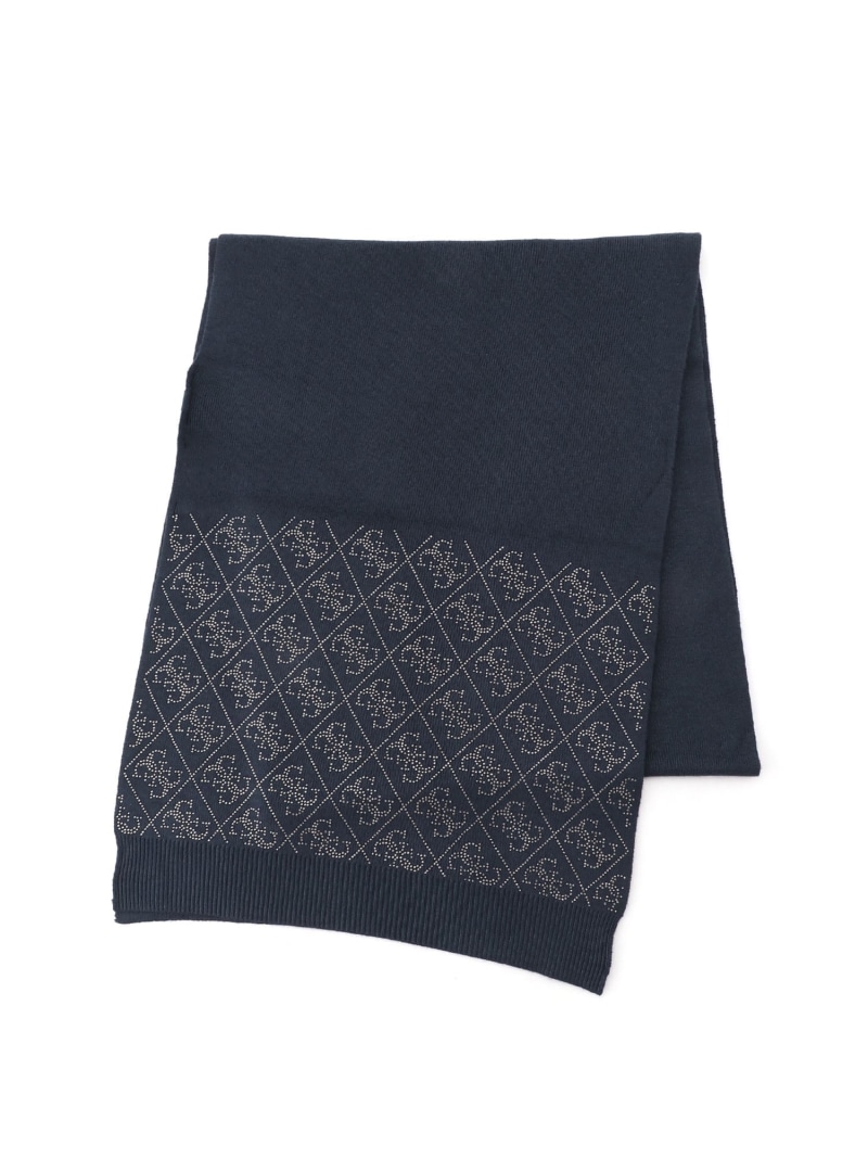 【SALE／30%OFF】GUESS マフラー (W)Rhinestones Scarf Sweater GUESS ゲス ファッション雑貨 スカーフ・バンダナ ブラック ネイビー【RBA_E】【送料無料】[ Fashion]