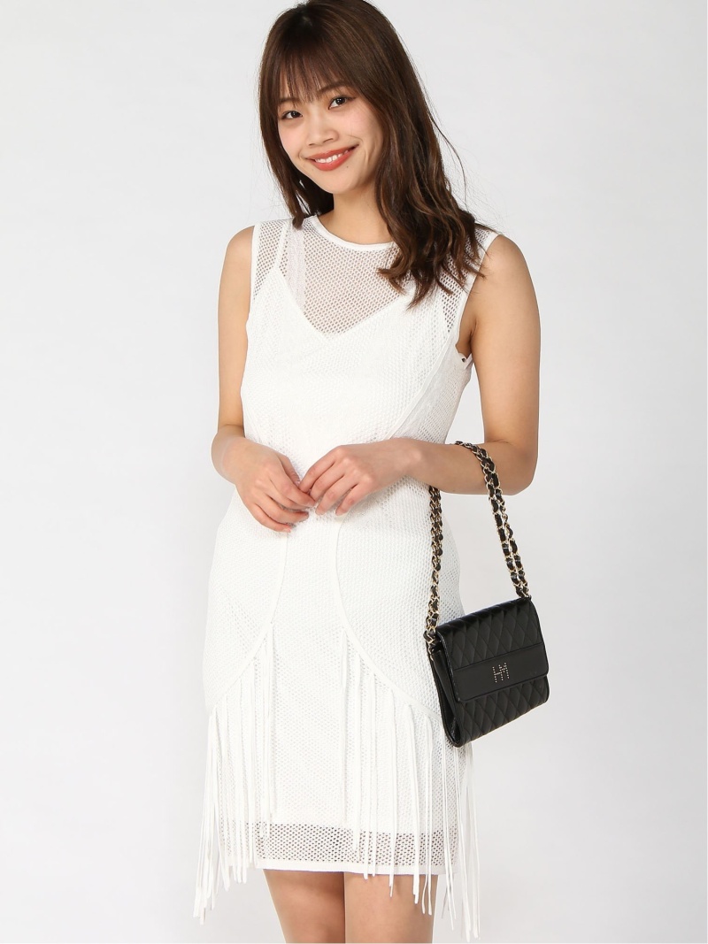 ゲス Guess Dress Sale 50 Off ワンピース レディース Guess Guess ゲス ワンピース ホワイト W Sloane Fringe Dress ゲス ノースリーブワンピース Rba E 送料無料 Rakuten Fashion Guess ゲス