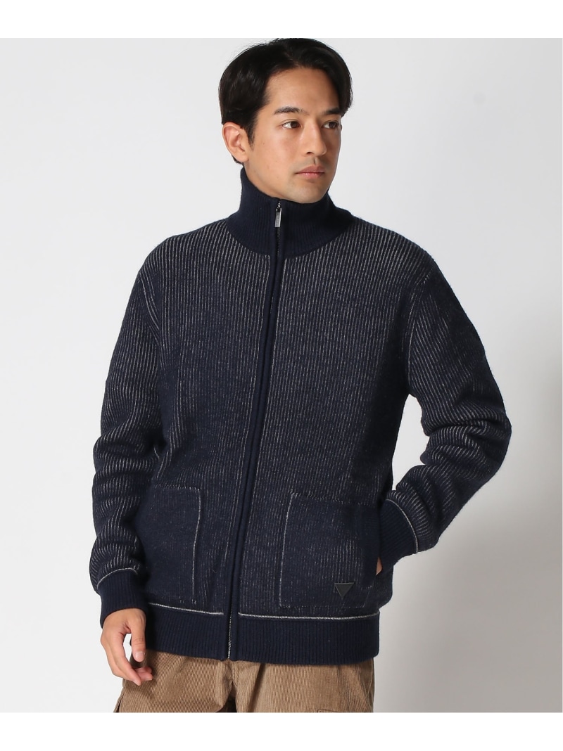 【SALE／50%OFF】GUESS ブルゾン アウター (M)JERROLD Zipped Cardi Vanise GUESS ゲス トップス カーディガン ネイビー【RBA_E】【送料無料】[ Fashion]