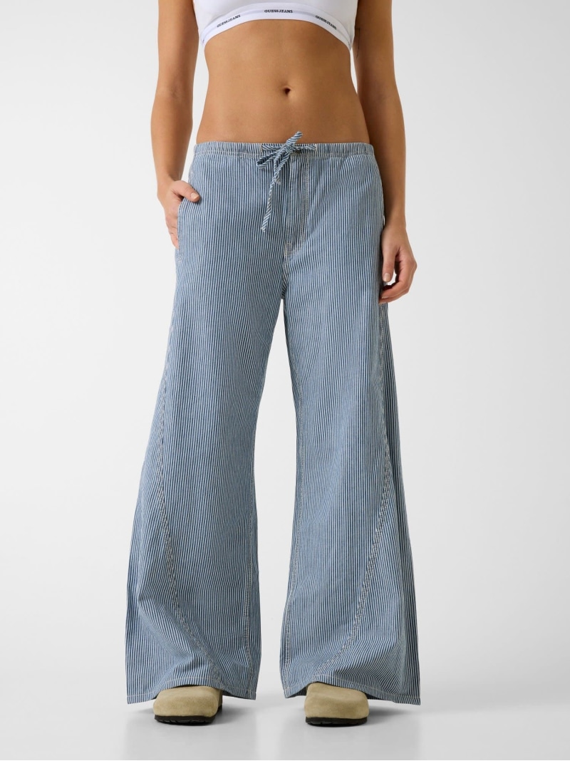 GUESS JEANS/(W)LR Twisted Jogger ズボン下 GUESS JEANS ゲス ズボン下 余分の物のズボン下 青色【貨物輸送無料】[ Fashion]