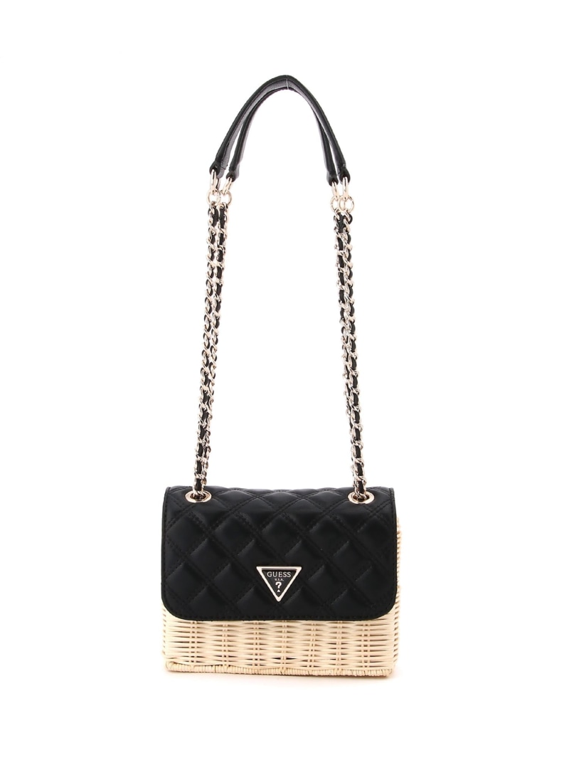 【SALE／70%OFF】GUESS クロスボディバッグ (W)GIULLY Convertible Xbody Flap GUESS ゲス バッグ ショルダーバッグ ホワイト ブラック【RBA_E】【送料無料】[ Fashion]