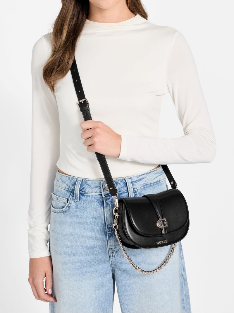 GUESS/(W)CARRIE Mini Flap Crossbody GUESS ゲス バッグ ショルダーバッグ ブラック ベージュ【送料無料】[ Fashion]