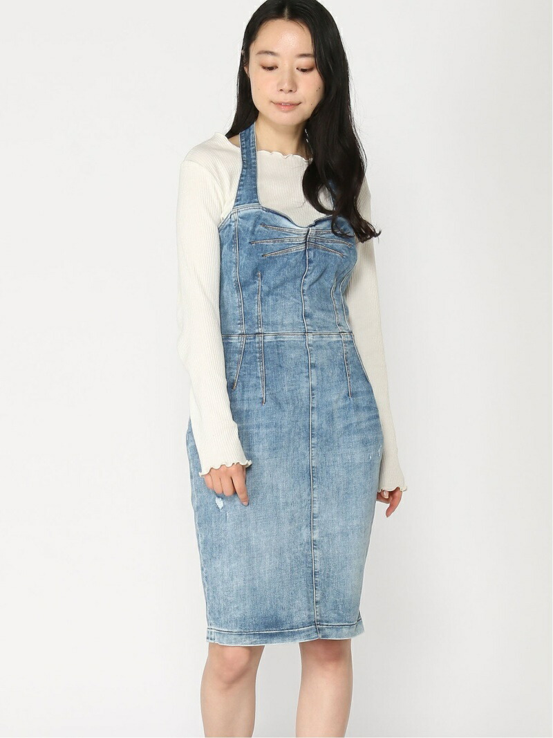 レディースファッション ワンピース 高級ブランド ゲス Guess Dress Halter Denim W Christie ワンピース Fashion ブルー 送料無料 Rakuten ワンピースその他