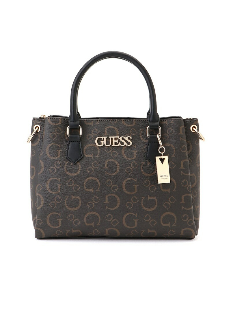 【楽天市場】【SALE／50OFF】(W)EVIE Satchel GUESS ゲス バッグ トートバッグ ブラウン【RBA_E】【送料無料