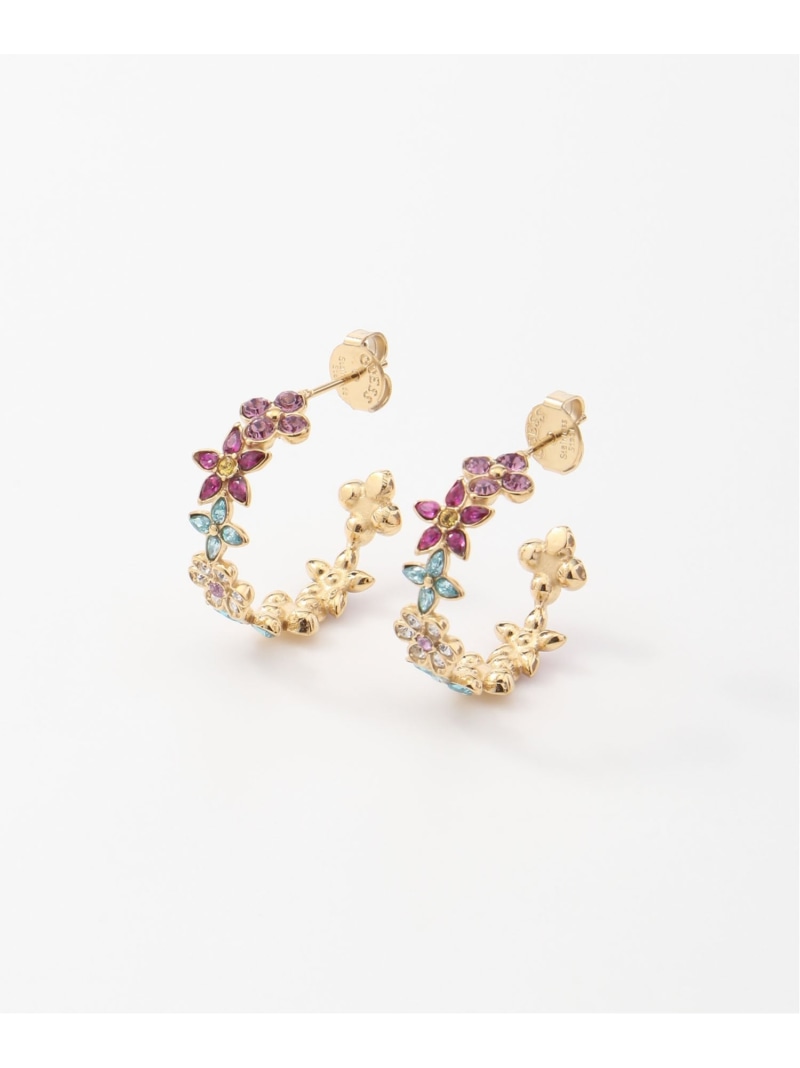 GUESS/(W)SECRET GARDEN Flower Hoops ピアス アクセサリー GUESS ゲス アクセサリー・腕時計 ピアス ゴールド【送料無料】[ Fashion] 6,604円