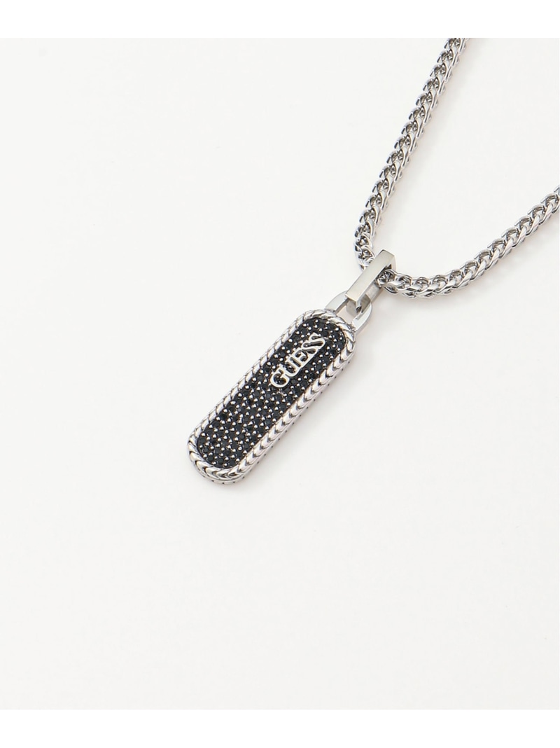 GUESS/(M)SAILOR KNOT Pave Tag Necklace ネックレス アクセサリー GUESS ゲス アクセサリー・腕時計 ネックレス シルバー【送料無料】[ Fashion]