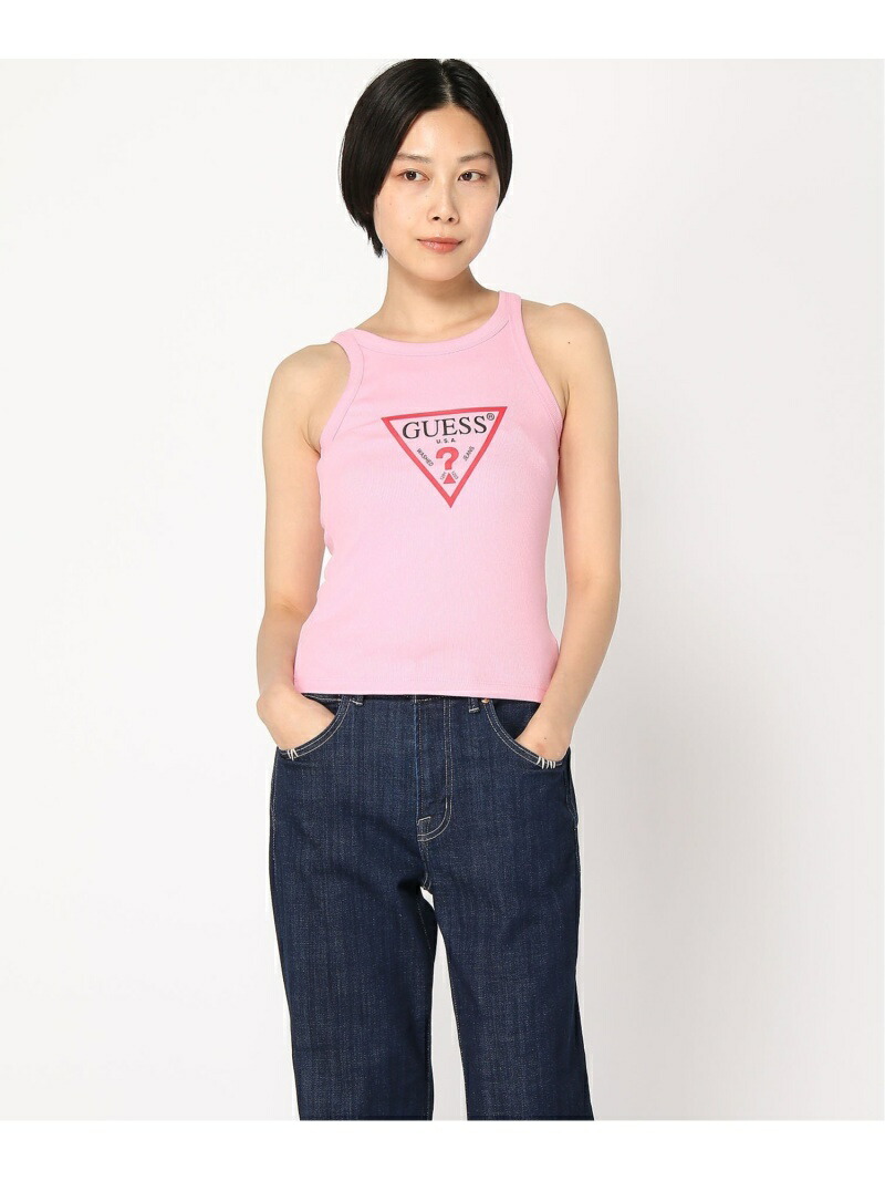 楽天市場】(W)SL Cristina Logo Top GUESS ゲス トップス ノースリーブ