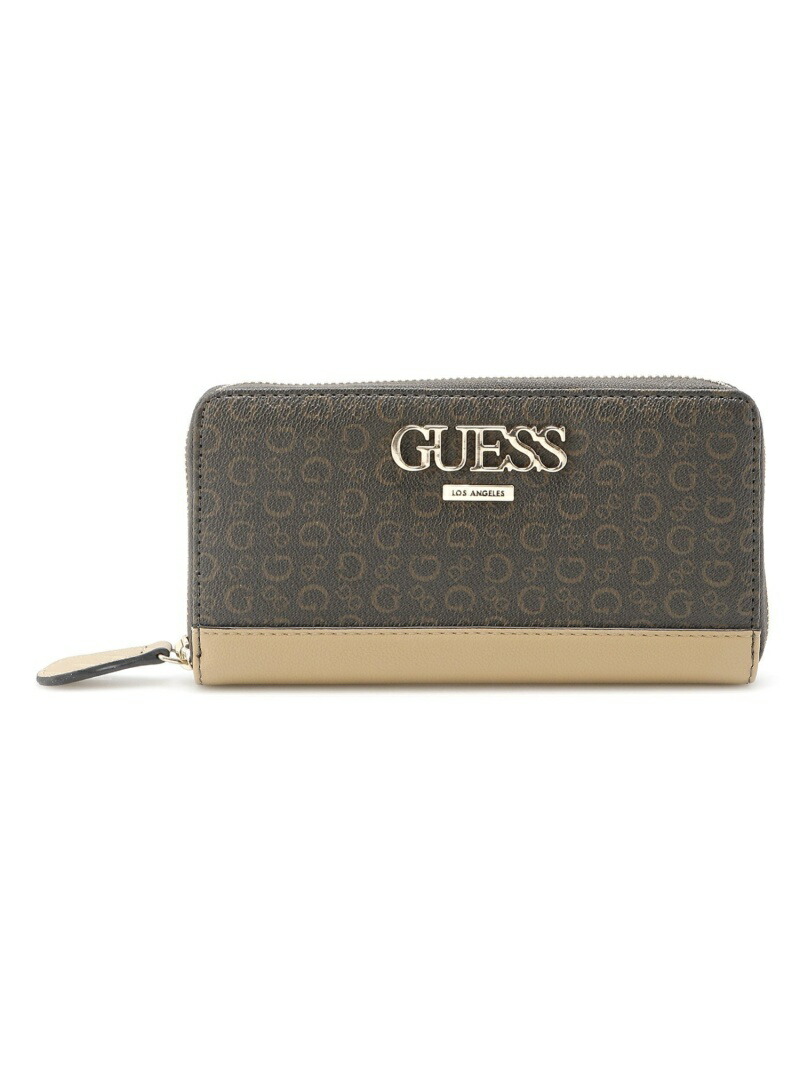【楽天市場】(W)MUZE Medium Zip Around GUESS ゲス 財布/小物 財布 ブラウン【送料無料】[Rakuten