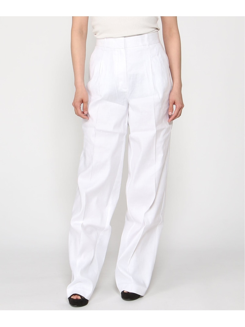 GUESS/(W)CARLA Linen Pant ズボン下 GUESS ゲス ズボン下 余分の物のズボン下 白いこと【貨物輸送無料】[ Fashion]