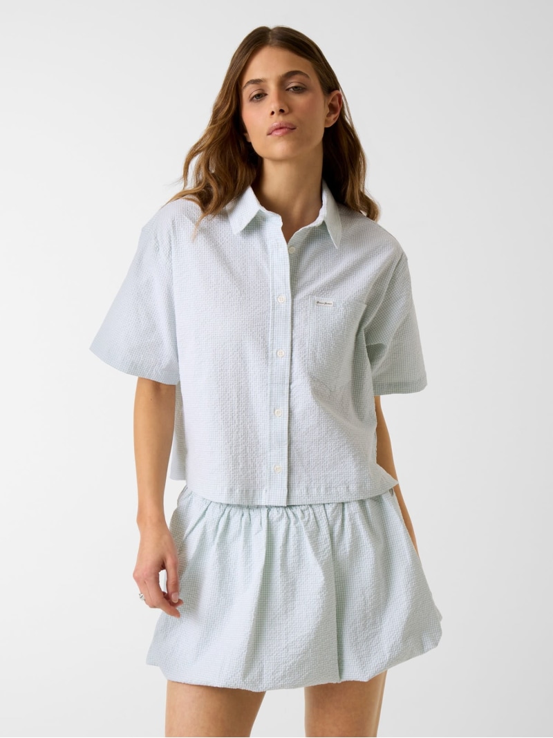 GUESS JEANS/(W)BOXY Pocket Shirt GUESS JEANS ゲス トップス シャツ・ブラウス グリーン【送料無料】[ Fashion]