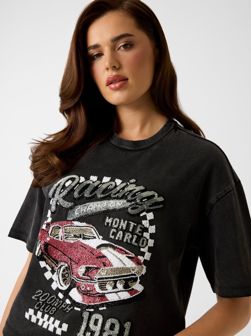 GUESS/(W)RACE Car Tee Tシャツ GUESS ゲス トップス カットソー・Tシャツ ブラック【送料無料】[ Fashion]｜GUESS（ゲス）公式ショップ