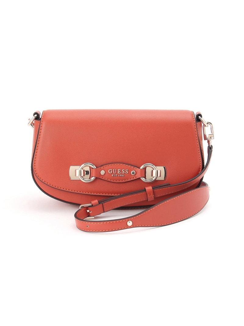 【SALE／30%OFF】GUESS クロスボディバッグ (W)MIMINA Flap Crossbody GUESS ゲス 御徒面子 ショルダーバッグ 黒いこと 緑であること オレンジ色【RBA_E】【貨物輸送無料】[ Fashion]