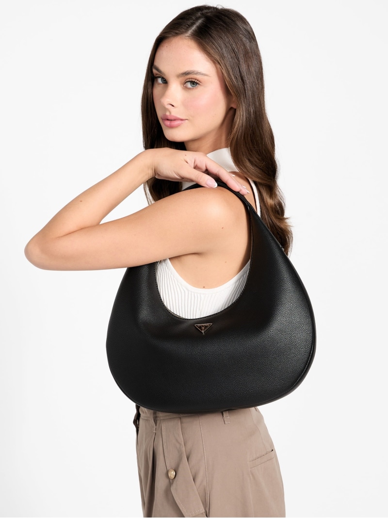 【SALE／50%OFF】GUESS ホーボーバッグ (W)EVIE Hobo GUESS ゲス バッグ ハンドバッグ ベージュ ブラウン ブラック【RBA_E】【送料無料】[ Fashion]｜GUESS（ゲス）公式ショップ