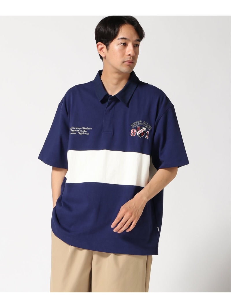 【楽天市場】GUESS JEANS ポロシャツ (M)Ss Rugby Polo GUESS JEANS ゲス トップス ポロシャツ ホワイト ...