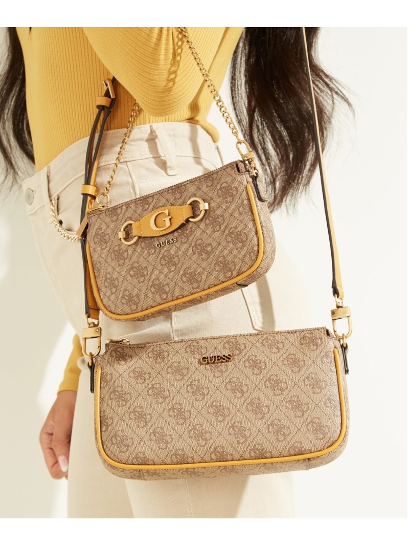 当店一番人気】 W IZZY Double Pouch Crossbody GUESS ゲス バッグ