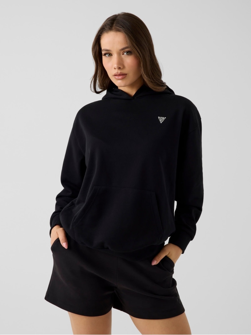 GUESS/(W)SILVY Hoodie GUESS ゲス トップス パーカー・フーディー 黒いこと 白いこと【貨物輸送無料】[ Fashion] パーカー-レディースファッション