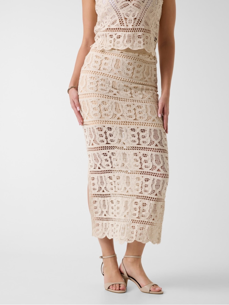 GUESS/(W)OCTAVIA Sweater Skirt スカート ロングスカート GUESS ゲス スカート ロング・マキシスカート ホワイト【送料無料】[ Fashion]